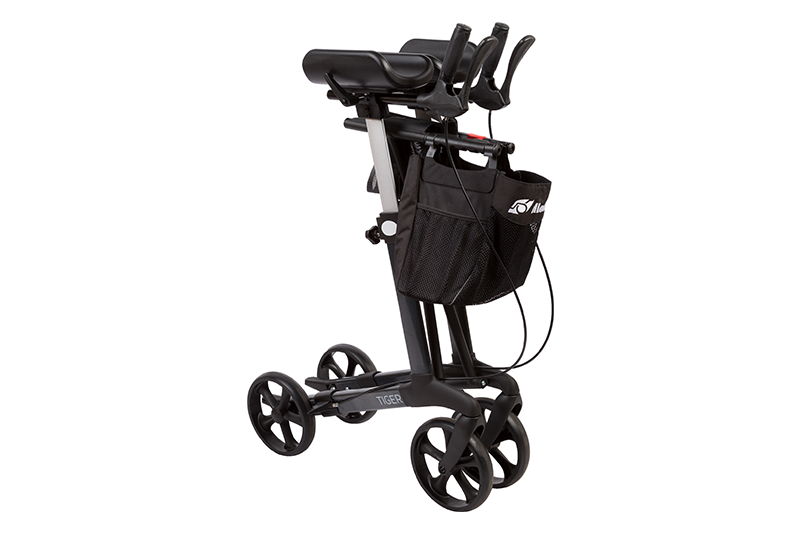 Mobilex, Rollator Tiger mit  Unterarmstützen zusammengelegt